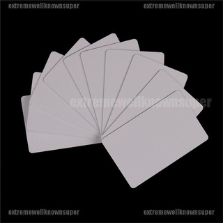 Ex2Br 10 pzs tarjeta blanca de Pvc Nfc etiqueta 1k S50 Ic 13.56mhz lectura escritura Rfid tono