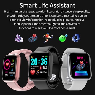 Reloj inteligente Baokuan Y68 D20 con Bluetooth USB con Monitor cardiaco PK W26 X7 Smartwatch