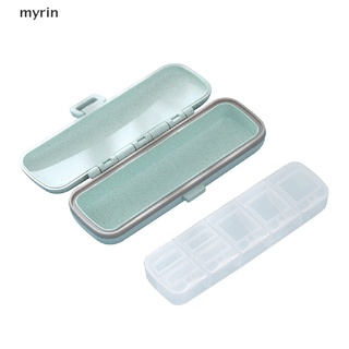 myrin - caja portátil para pastillas de viaje, dispensador de envases de doble capa. (8)