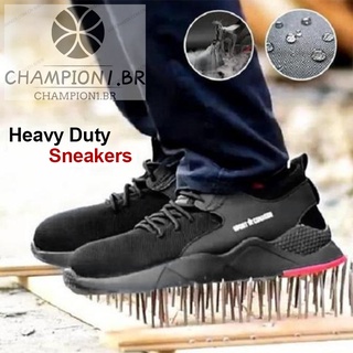 1 par de zapatillas de deporte resistentes de seguridad zapatos de trabajo transpirable antideslizante prueba de pinchazos para hombres (2)