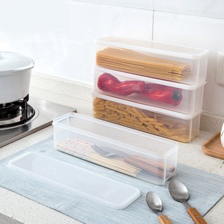 Nuevo recomendado Fideos de espagueti de cocina tarro hermético de mantenimiento fresco caja de almacenamiento de vajilla multifuncional para el hogar japonés soporte para palillos J (2)