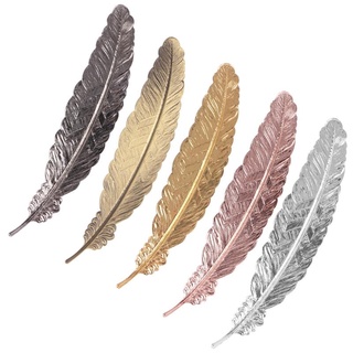 RA Creative Retro Feather Shaped Metal Bookmark Page Marker For Books Office School