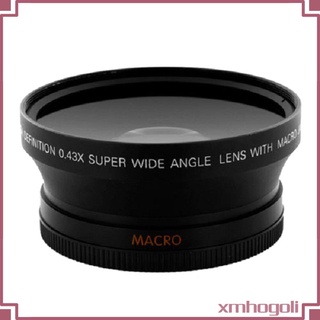 lente de conversión macro de gran angular de 67 mm 0.43x para cámara nikon canon sony dc