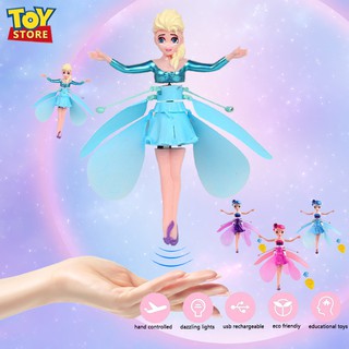 muñeca voladora de hadas para niñas juguete mágico ala infrarroja control de inducción niño juguete princesa voladora muñeca con mando a distancia