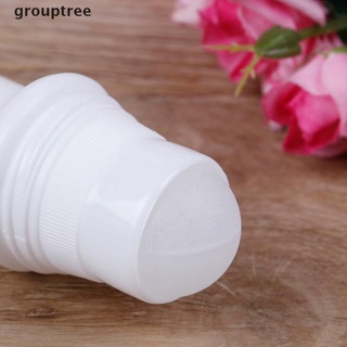 grouptree 5pcs 30ml rollo de plástico en botella desodorante blanco contenedor de aceite esencial perfume co