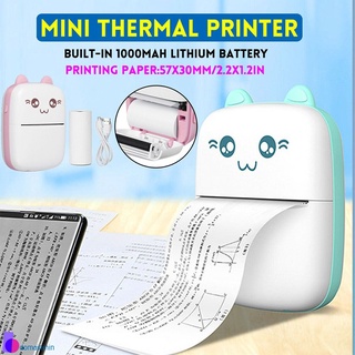 Mini impresora térmica portátil de dibujos animados para fotos impresora inalámbrica Bluetooth impresora para impresoras Android Ios INDOMAIN