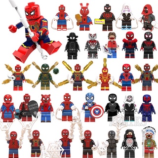 Minifiguras Spiderman Lego Vengadores Marvel Película Super Heroes Bloques De Construcción Juguetes