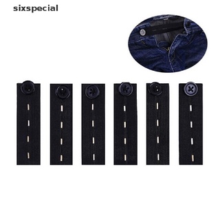 [sixspecial] 10pcs Elastic Trouser Waist Adjustable Maternity Waistband Button Extender .