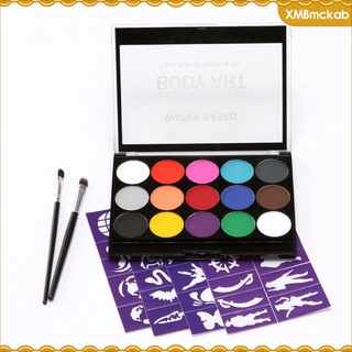 kit de pintura facial y corporal para niños set de 15 colores clásicos con plano y