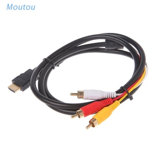 MOU Cable adaptador compatible con HDMI HDTV a convertidor 3RCA componente de Audio Video AV TV