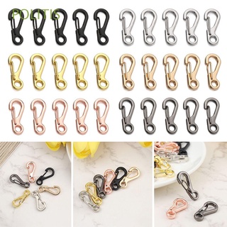 POLITIS 10Pcs Metal Bags Strap Buckles Jewelry Making Hook Lobster Clasp Hardware DIY KeyChain Bag Part Accessories Split Ring Collar Carabiner Snap/Multicolor