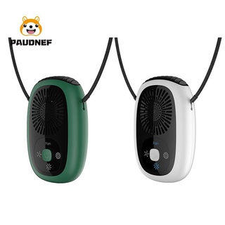 Mini Ventilador personal Portátil con carga USB ajustable 3 Dedos/Verde Para colgar en el cuello