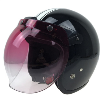Magic Hot casco accesorios Multicolor cara abierta casco de motocicleta visera de burbuja durable de alta resistencia brillante casco de burbuja visera Flip Up (6)