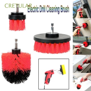 CRETULAR Set Power Scrubber Drill Brush Tile Grout Tools Washing Electric Drill Cleaning Brush Car Detailing 2'' 3.5'' 4'' Auto Care Tub Cleaner Combo Hard Bristle/Multicolor