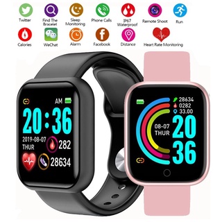 Reloj inteligente y68 D20 reloj inteligente con Bluetooth usb reloj inteligente y68 para android/ios 4.7 con Monitor Cardíaco PK W26 X7 Smartwatch