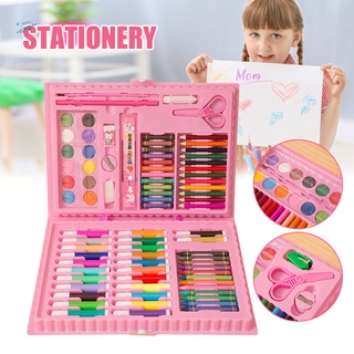 86/150 unids/Set Kit de herramientas de dibujo con caja de pintura cepillo arte marcador Color agua lápiz Crayon niños regalo