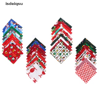 isdeiqsu 10pcs 25x25cm navidad tela de algodón tela de costura para bricolaje hecho a mano material co (6)