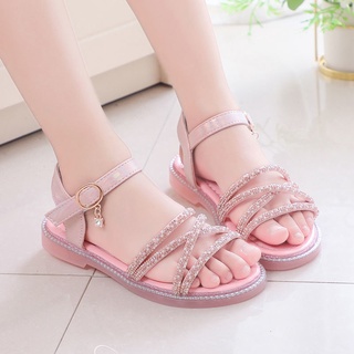 Sandalias para niños zapatos de playa antideslizantes de fondo suave de estilo coreano para niñas2021Nuevos zapatos de princesa occidental para niños medianos y grandes de verano