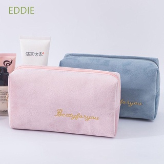 Eddie portátil bolsa de maquillaje de las mujeres caso de belleza de terciopelo bolsa de cosméticos de viaje lavado bolsos Casual de gran capacidad suave neceser paquete lápiz labial bolsas/Multicolor (1)