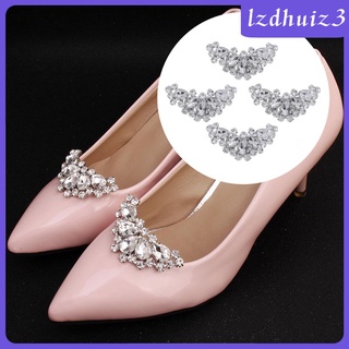 CHARMS [NANA] 4 piezas de diamantes de imitación de cristal Clips de zapatos de mujer botas de boda encantos decoración de joyería