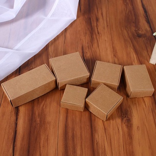 mcmurrey 10 unids/lote caja de papel kraft manualidades cajas de regalo hechas a mano caja de jabón mini boda pequeño embalaje de cartón joyería suministros de fiesta/multicolor (7)