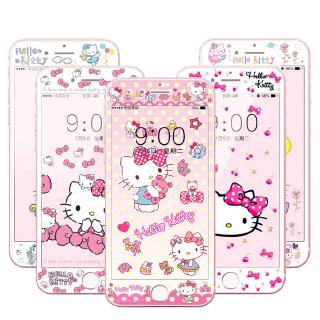 iphone 8 plus hello kitty vidrio templado rosa bowknot iphone 6s plus protector de pantalla iphone 7 plus película de cobertura completa