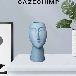 [GAZECHIMP] Creativo cara humana abstracta jarrón de cerámica, moderno europeo suculentas flor planta maceta maceta para arreglo de flores decoración de la sala de estar