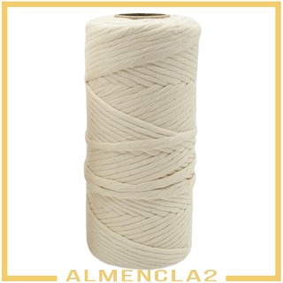[ALMENCLA2] 100 m macramé cordón de algodón para colgar en la pared Diy atrapasueños cuerda de algodón 3 mm