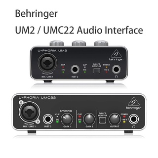 Behringer U-Phoria UM2/UMC22/UMC202HD/UMC204HD/UMC 404HD interfaz de Audio USB Pre amplificador tarjeta de sonido con micrófono de 48 v alimentación Phantom (3)