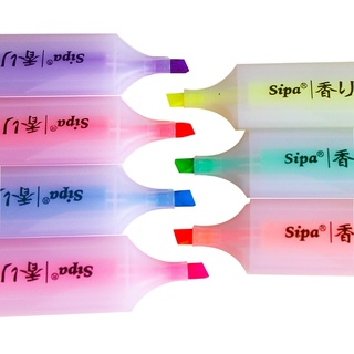 Uu 7 colores lindo tipo con Color caramelo fluorescente marcador de Color de agua rotulador para pintura dibujar