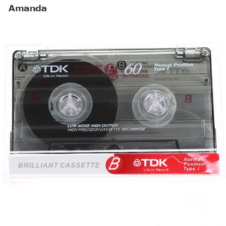 [Amanda] Cinta Adhesiva De Cassette Estándar Vacía 60 Minutos De Audio Magnética .