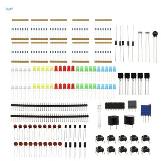 kyri Kit De Arranque Básico De Componentes Electrónicos Actualizados Con Condensador De Resistencia Led Para Arduino-UNO R3 Mega2560-Mega328 (1)