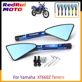 Ikronman para Yamaha XT660Z Tenere Supertenere Universal motos accesorios Cnc aluminio azul lente retrovisor lateral láser (1)