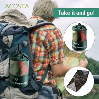 ACOSTA Outdoor Camping Survival Waterproof Sleeping Bag Reusable Emergency PET Thermal Camouflage/Multicolor