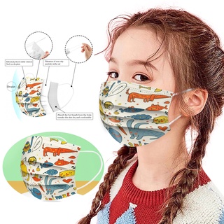 10pcs niños niños lindo máscara desechable protección facial Industrial 3Ply oreja bucle máscara