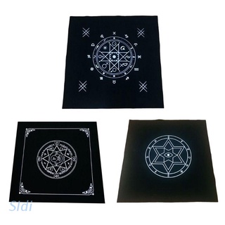 sidi 50x50cm arte tarot pagano altar paño de franela mantel de adivinación tarjetas cuadrada tapiz decoración