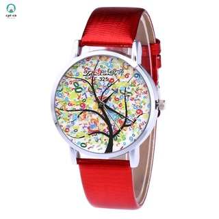 Women Men Quartz Watch Round Dial Couple Watches Casual Watch with Faux Leather Band