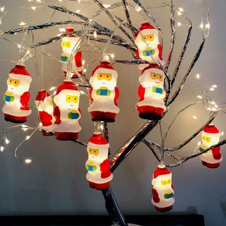 10/20 LED luces de navidad USB Santa Claus cadena de luces decoración de la habitación luces de hadas guirnalda luz decoraciones de navidad año nuevo