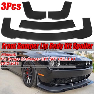 Front Bumper Lip Spoiler Chin Splitters For Dodge Challenger SXT SRT 2012-19