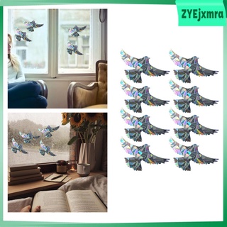 8x Rainbow Window Stickers Prism Static Cling for Bird Strikes Office Decor