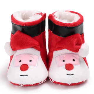 invierno navidad santa claus bebé botas de nieve antideslizante bebé niño niña zapatos calientes (1)