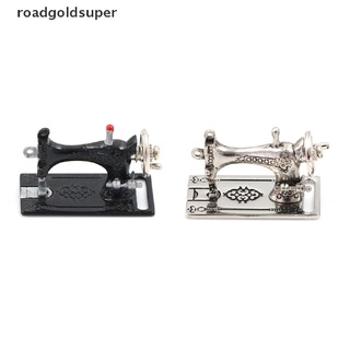 rgs metal máquina de coser casa de muñecas miniaturas decoración 1:12 escala longitud 3,5 cm super