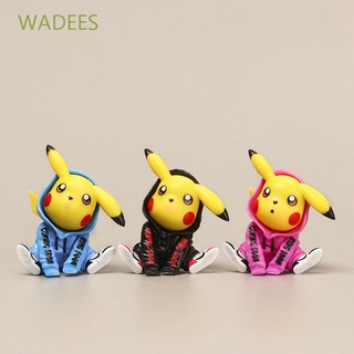 Wadees decoraciones De Anime Miniaturas Sculaturas coleccionables Modelo muñeco juguetes figurita Modelo Pikachu Figuras De acción