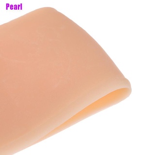 [Pearl] 1 par de calcetines Anti-Cracking Protector de talón cubierta de silicona dedo del pie calcetines cuidado de la piel (3)