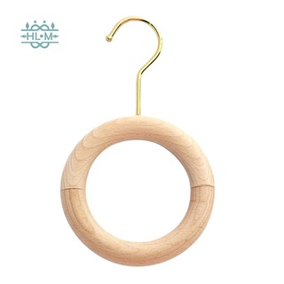 anillo de madera percha tienda de ropa 360 rotación en forma de s redondo bufanda anillo multifuncional soporte de lazo decoración del hogar