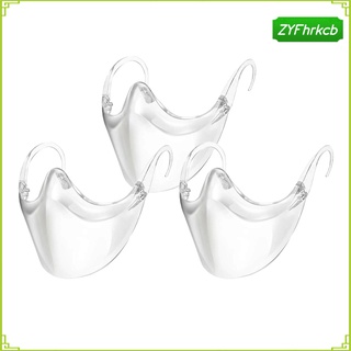 3 piezas plegable transparente máscara cara escudo reutilizable lavable seguridad