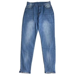 sunthere medias denim pantalones arco puño bolsillos skinny jeans tobillo-longitud streetwear (6)