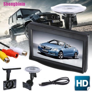 [Shengbinin] Monitor de pantalla HD de 5 pulgadas para cámara de estacionamiento retrovisor del coche
