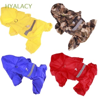 hyalacy ropa al aire libre perro impermeables transpirable pu mascota mono chaqueta protector solar impermeable mascotas suministros reflectantes con capucha/multicolor