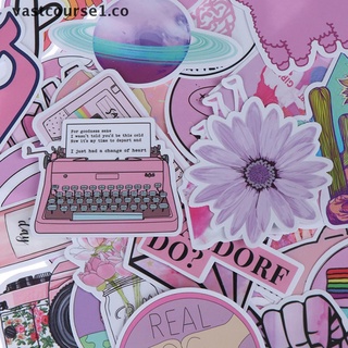VAST 53Pcs Kawaii pink fun stickers luggage scrapbook suitcase laptop car stickers . (1)